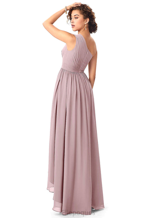 Brooklyn Spaghetti Staps Trumpet/Mermaid Floor Length Natural Waist Sleeveless Bridesmaid Dresses