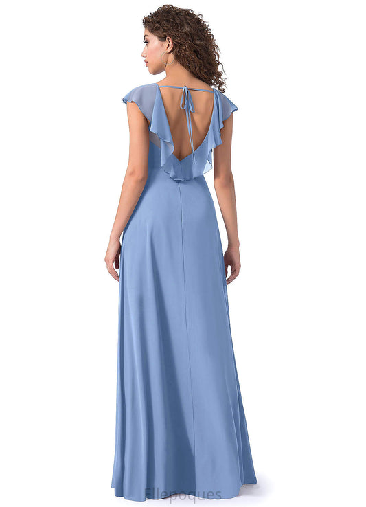 Hailee Sleeveless Floor Length Natural Waist Trumpet/Mermaid One Shoulder Bridesmaid Dresses