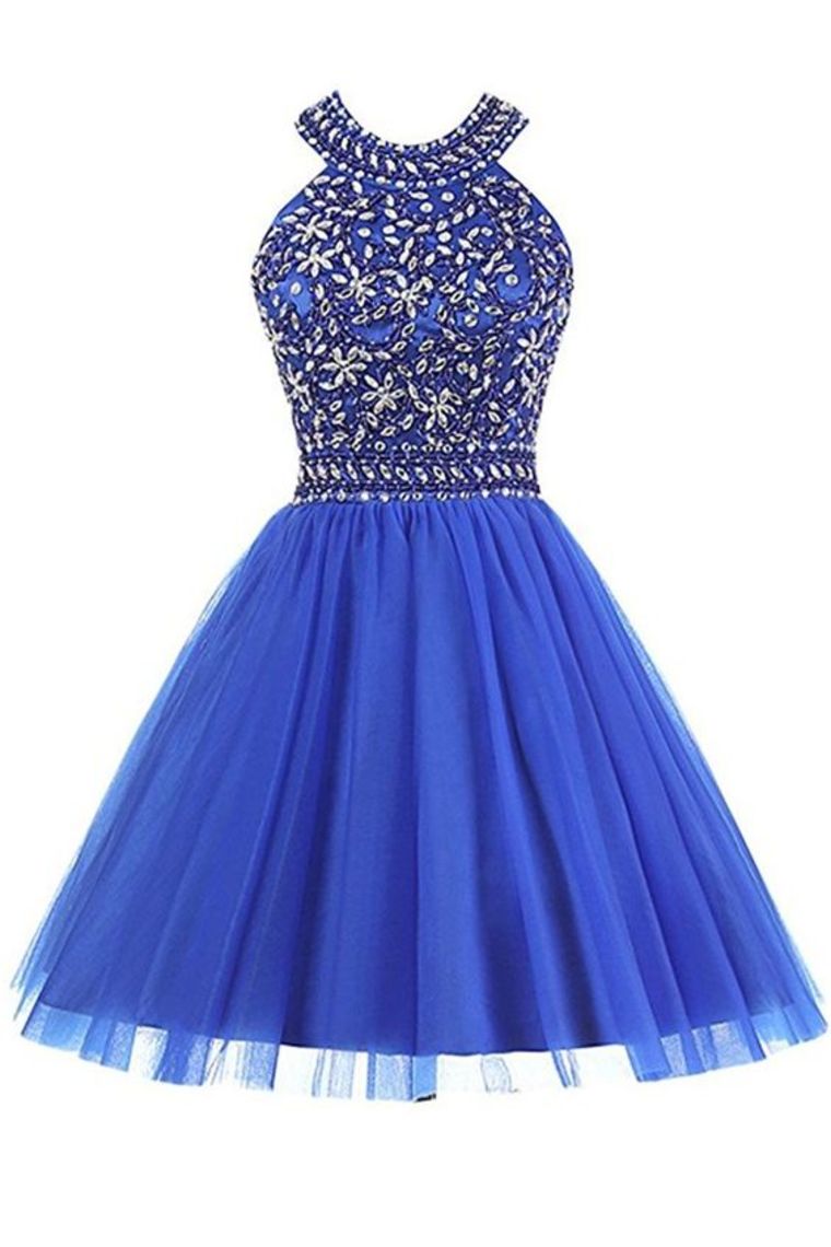 2024 Homecoming Dresses A Line Scoop Tulle With Beading Short/Mini