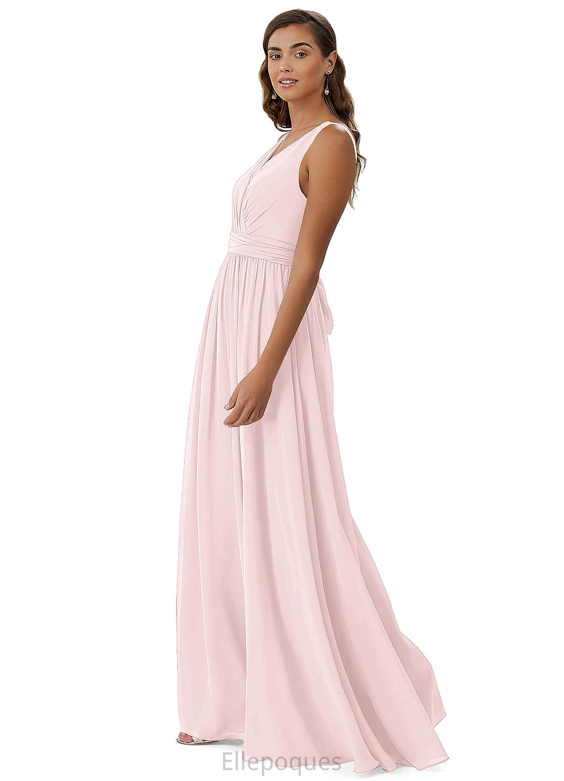 Camila One Shoulder Trumpet/Mermaid Sleeveless Floor Length Natural Waist Bridesmaid Dresses