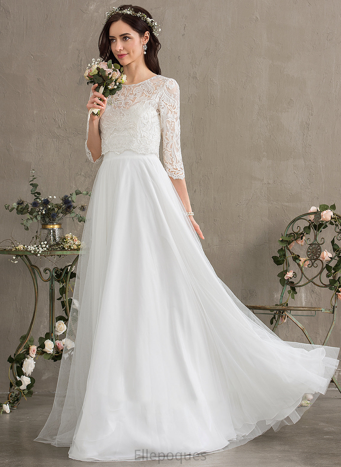 Floor-Length Wedding Dresses Karli Sweetheart Dress Wedding Tulle A-Line