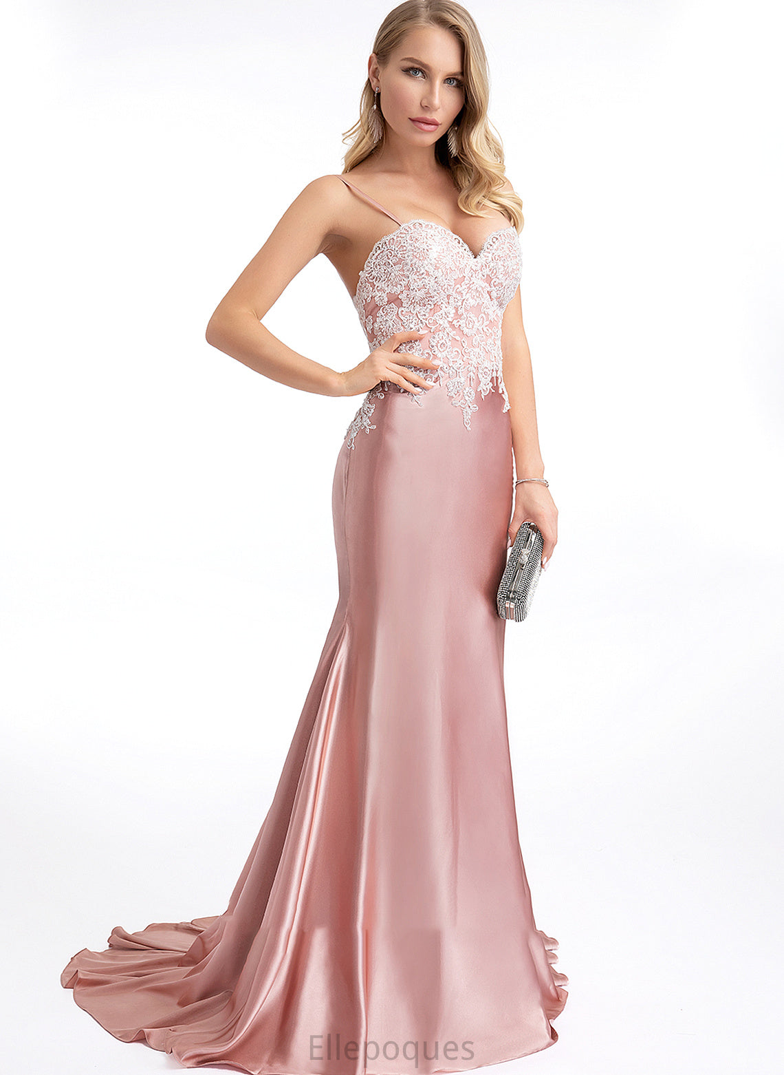 Trumpet/Mermaid Sweep Jaqueline Sweetheart Train Prom Dresses