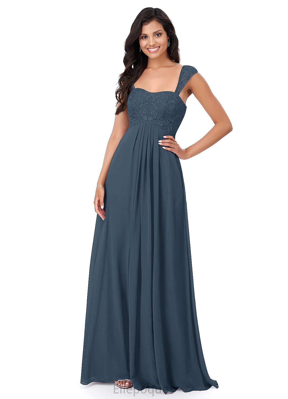 Aubrey Floor Length Natural Waist Straps Trumpet/Mermaid Sleeveless Bridesmaid Dresses