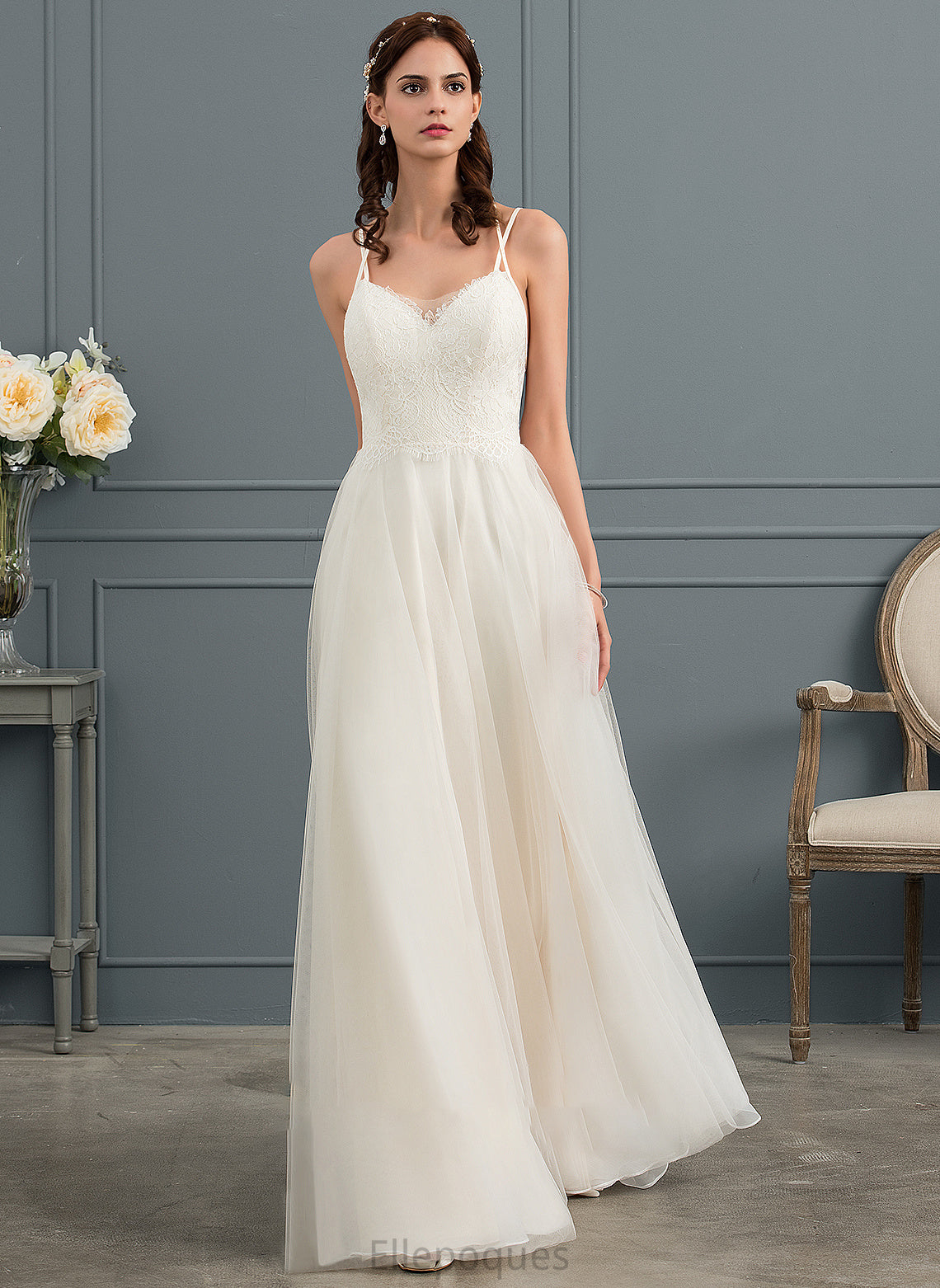 Tulle Wedding Dress Sweetheart Wedding Dresses A-Line Floor-Length Charlie