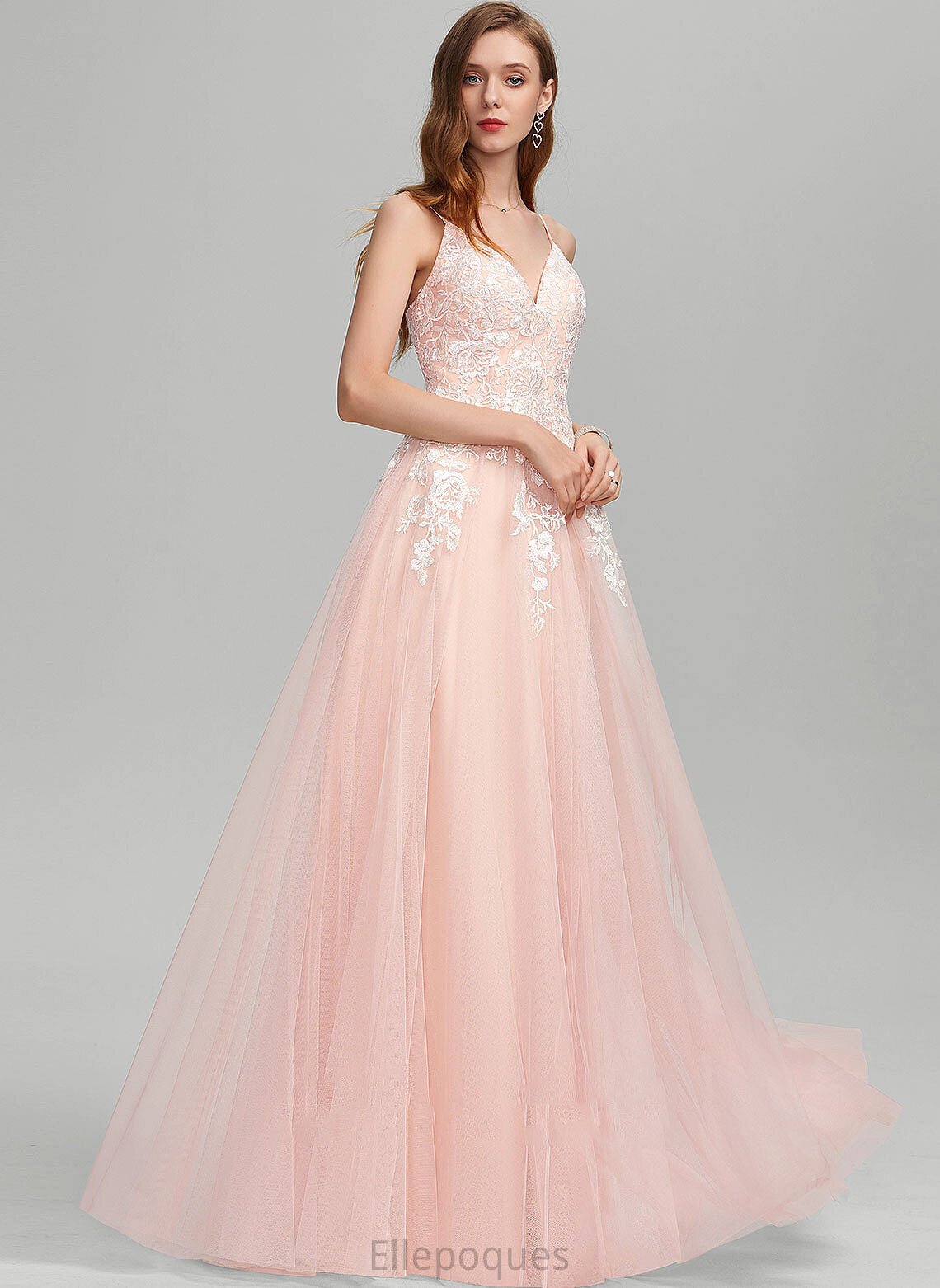 Ball-Gown/Princess Wedding Sequins Dress Tulle Wedding Dresses Gisselle Floor-Length With Sweetheart