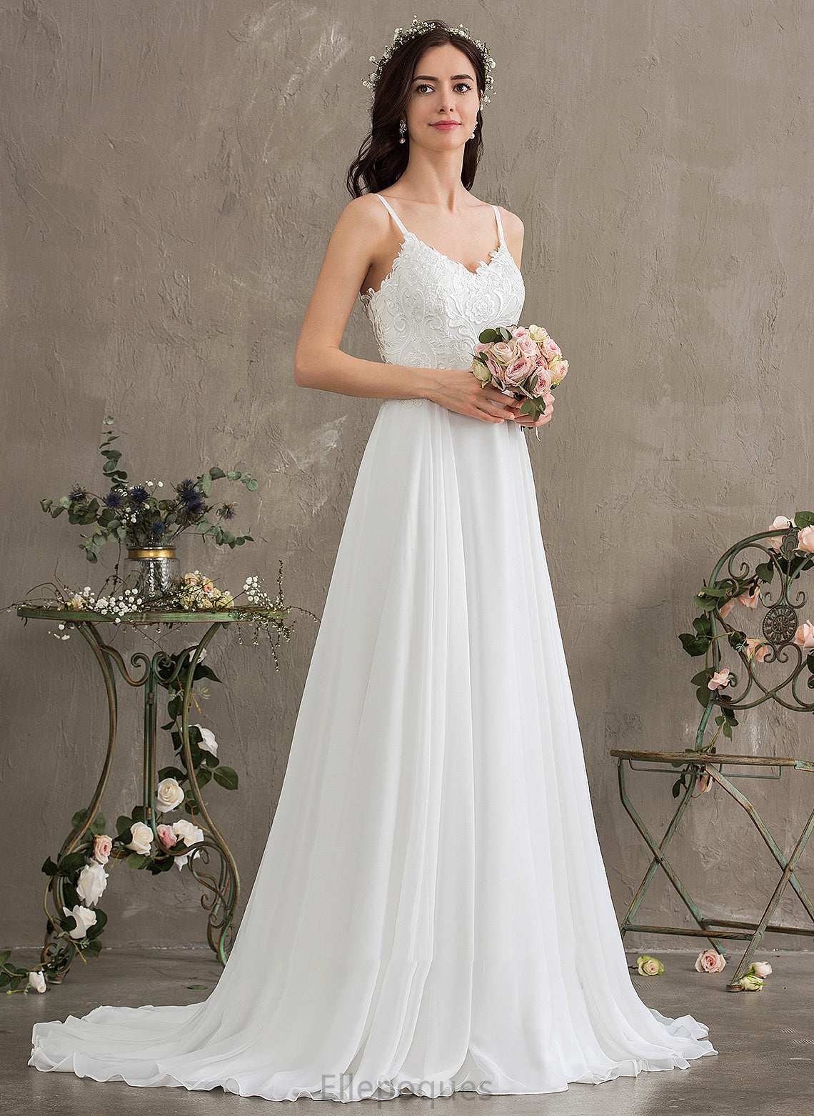 Wedding Dresses Wedding Dress Zion Chiffon Sweetheart Sweep Train A-Line