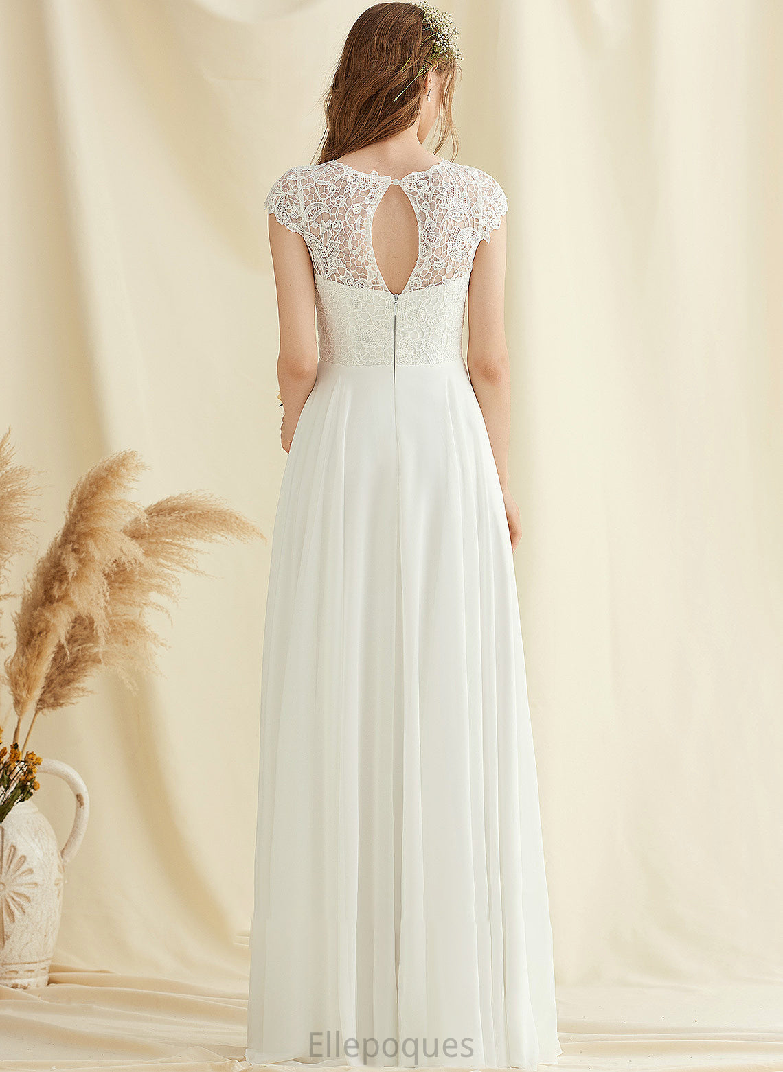 A-Line Floor-Length Wedding Wedding Dresses Sydnee Dress Lace Chiffon