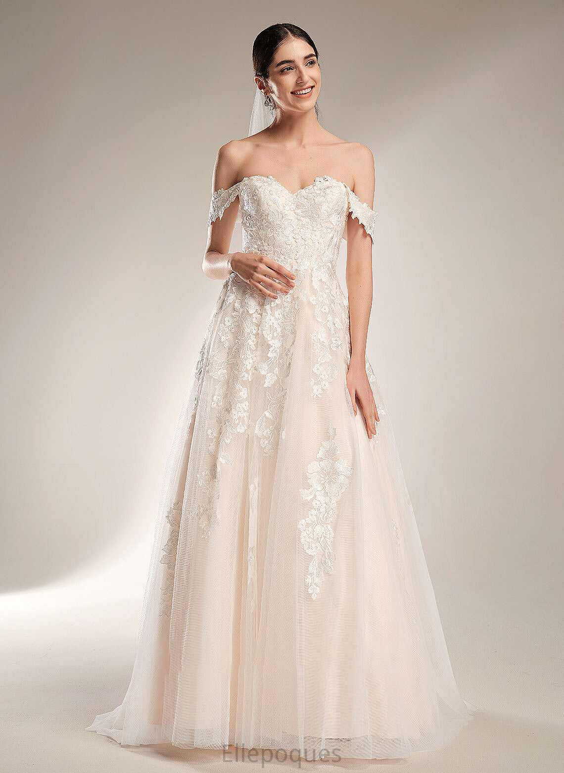 Train Off-the-Shoulder Ball-Gown/Princess Wedding Dresses Dress Georgia Chapel Wedding