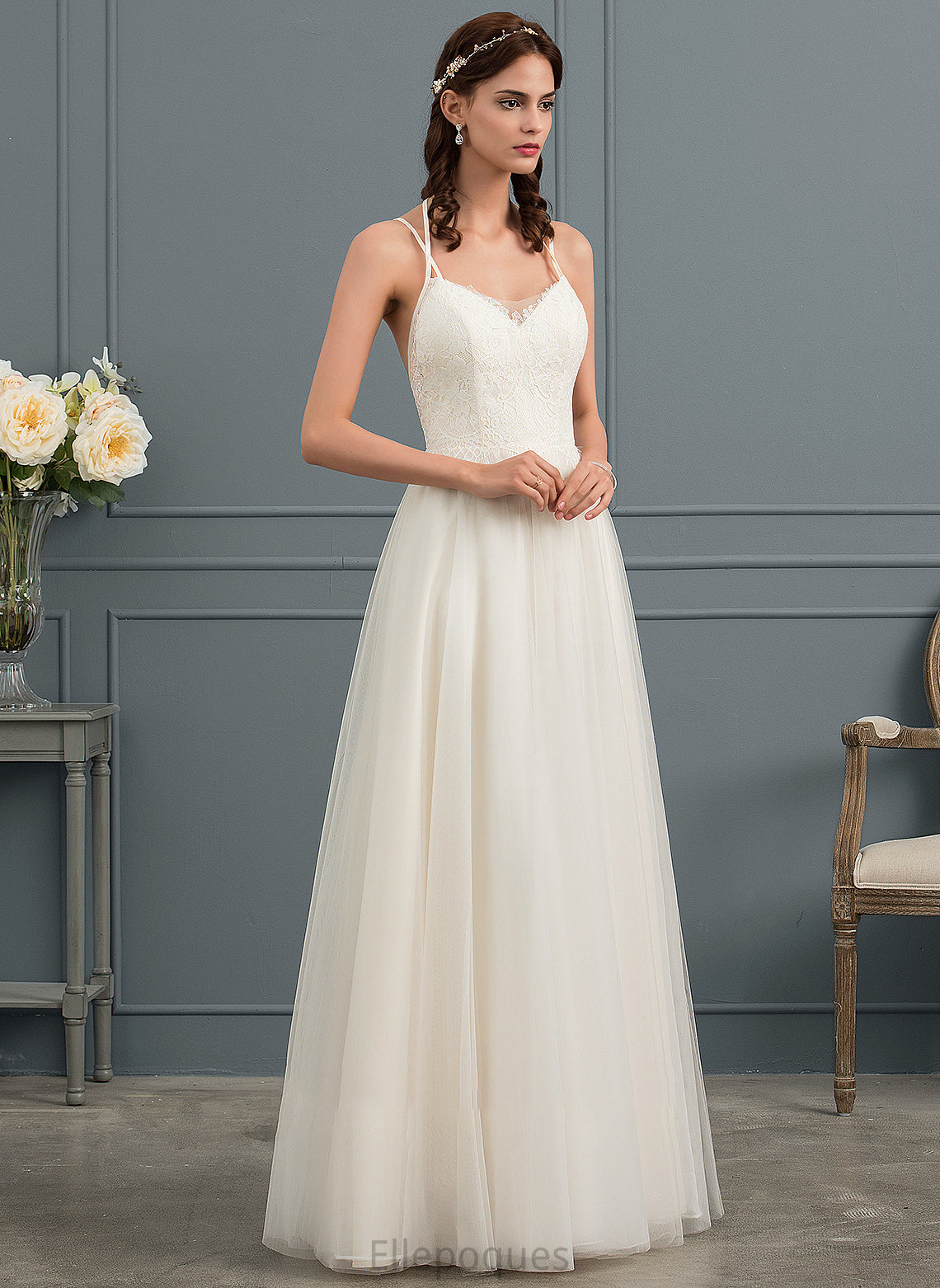 Tulle Wedding Dress Sweetheart Wedding Dresses A-Line Floor-Length Charlie