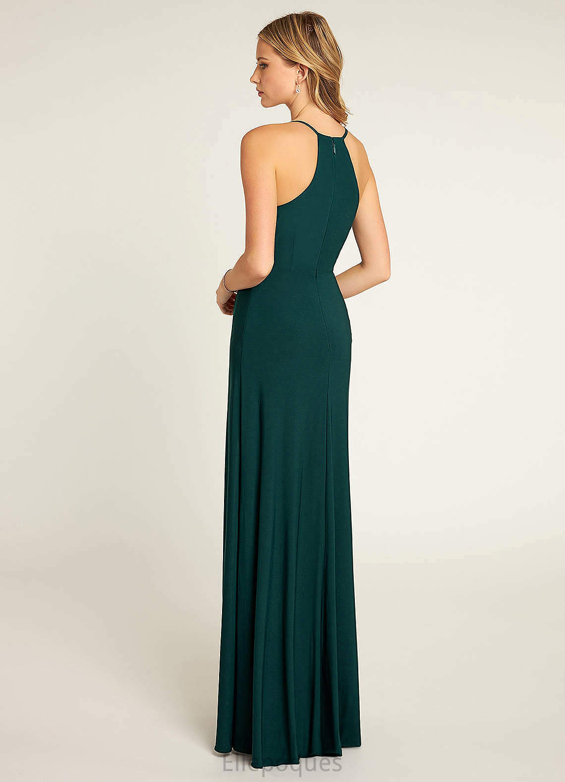 Denisse Straps Sleeveless Natural Waist Trumpet/Mermaid Floor Length Spandex Bridesmaid Dresses