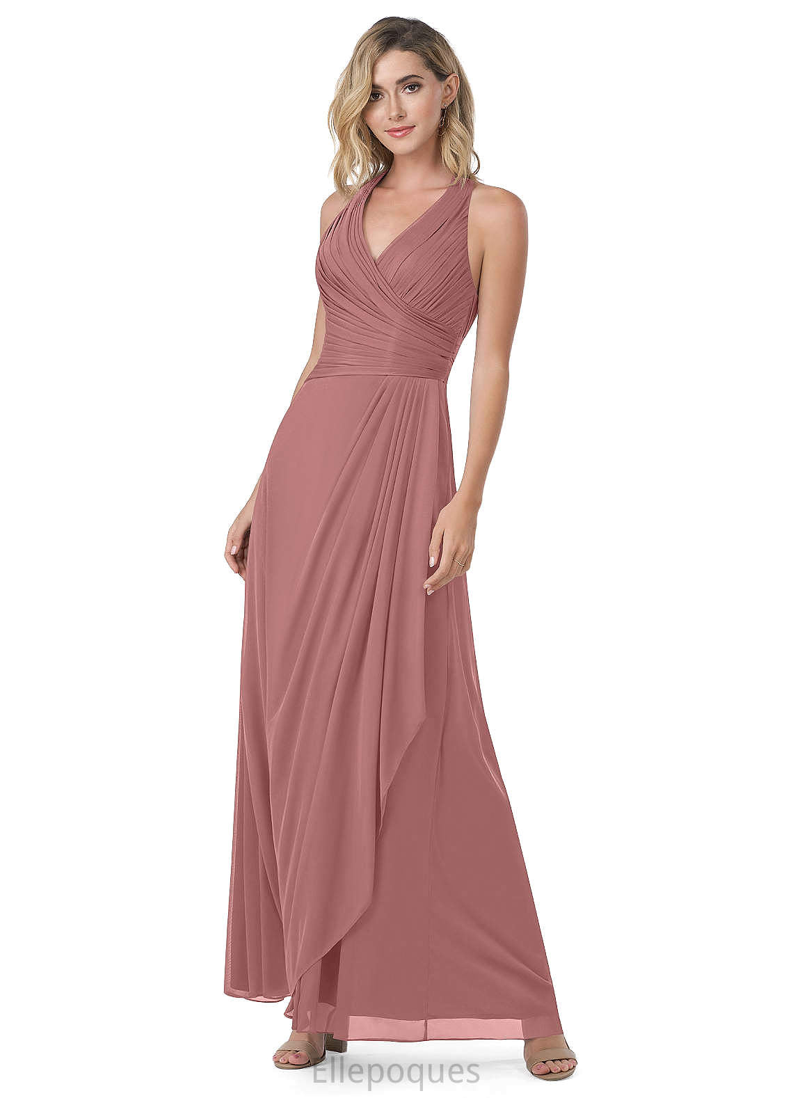 Patsy Sleeveless Floor Length Trumpet/Mermaid Natural Waist Scoop Bridesmaid Dresses