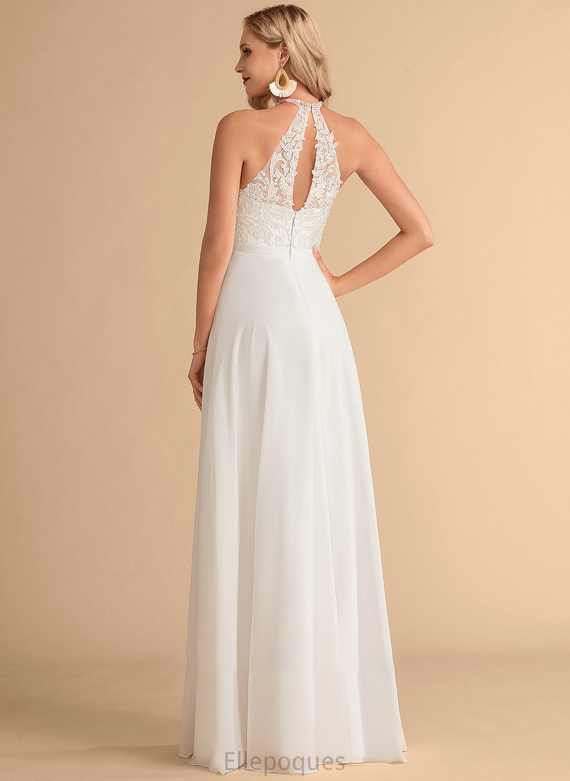 Chiffon Floor-Length Wedding Dresses Damaris Dress Wedding A-Line High Neck