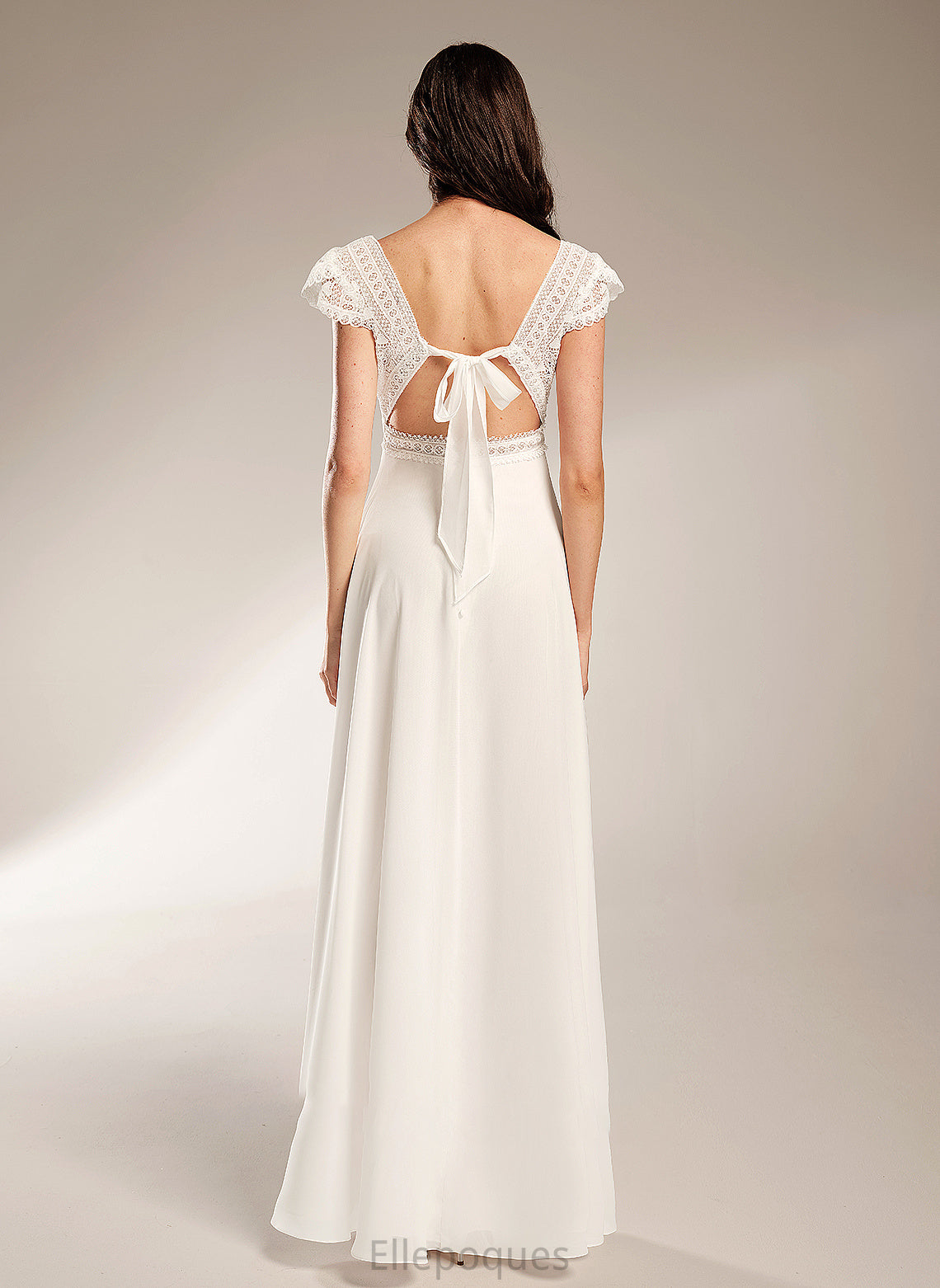 Wedding V-neck Dress Wedding Dresses Floor-Length A-Line Nita