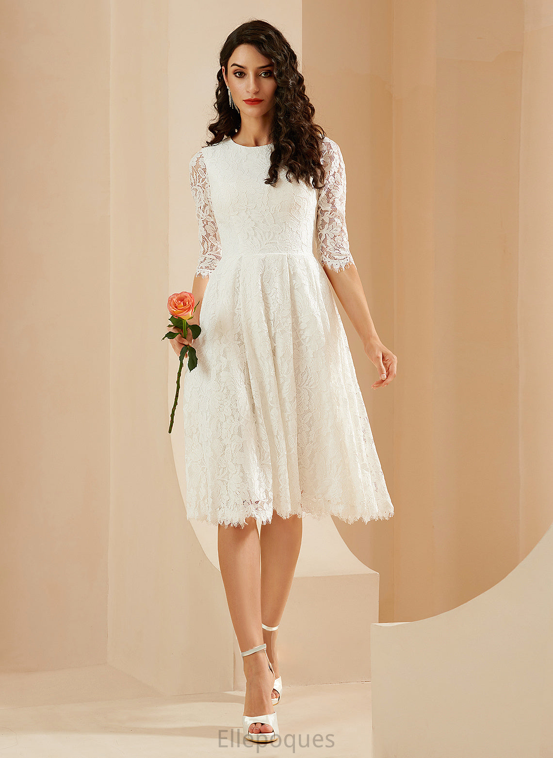 Dress Wedding Wedding Dresses Knee-Length Alexus A-Line