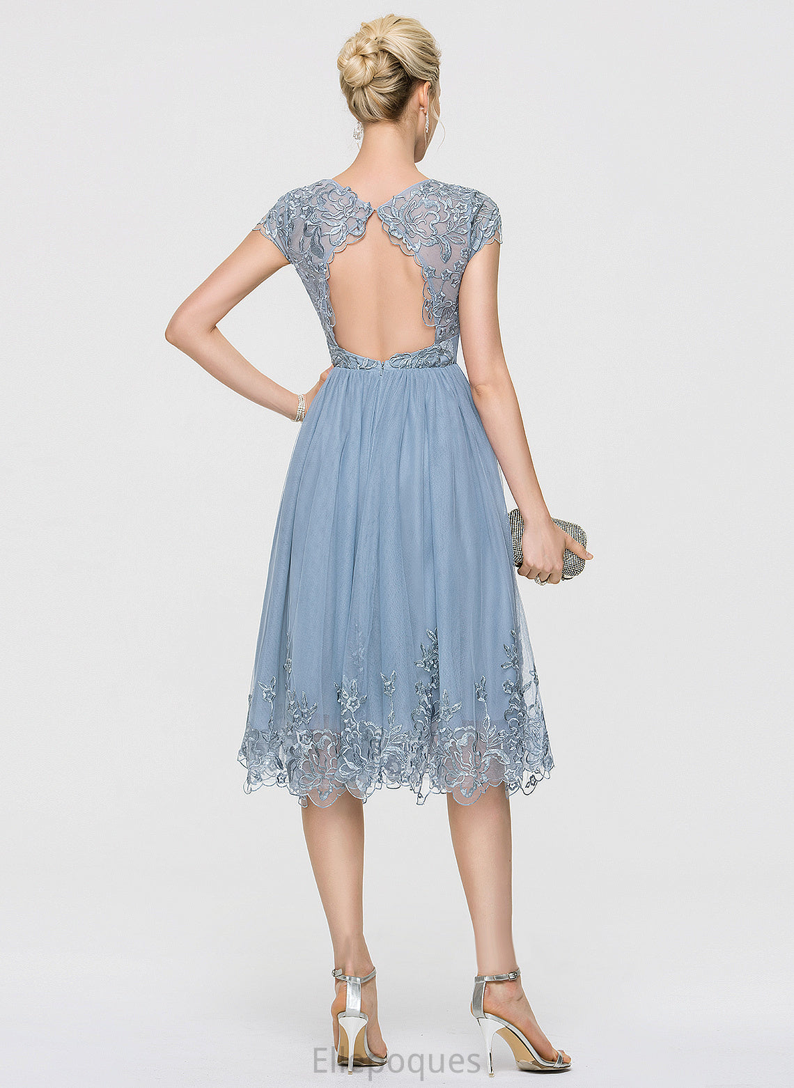 Scoop Aylin Neck Homecoming Homecoming Dresses Lace With Dress Knee-Length A-Line Tulle Sequins