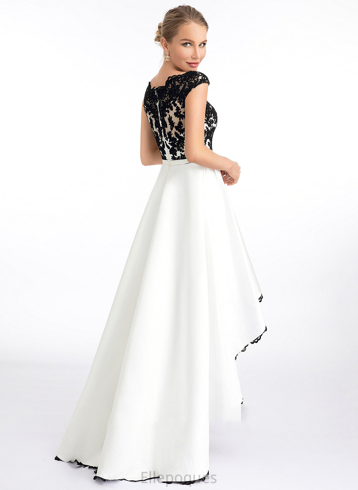 Neck Asymmetrical Scoop Lindsey Wedding Dresses Dress Wedding Ball-Gown/Princess Satin