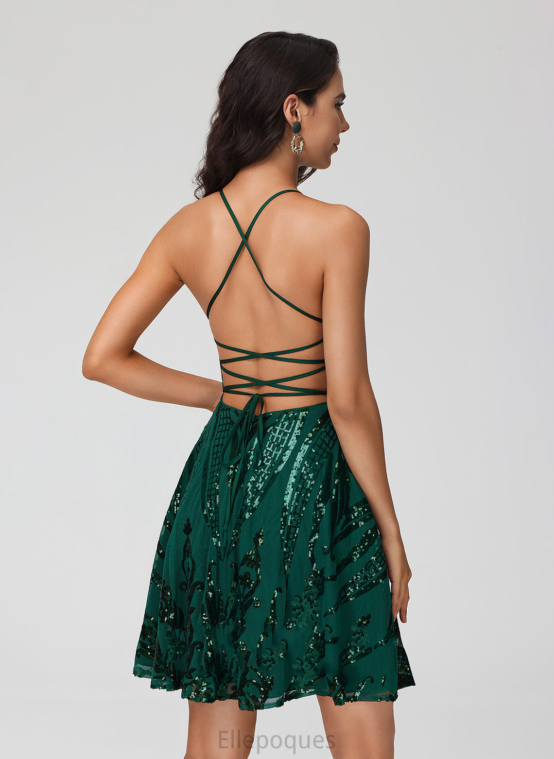 Homecoming A-Line Sequins Dress Scoop Homecoming Dresses Ginny With Short/Mini Neck Sequined