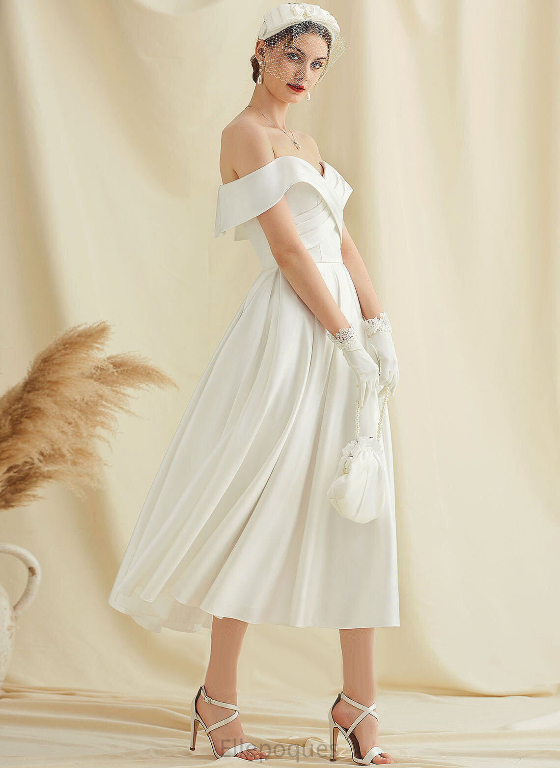 Dress A-Line Annie Satin Wedding Dresses Wedding Tea-Length
