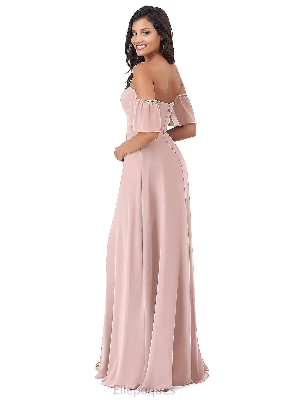 Nora Trumpet/Mermaid Floor Length Natural Waist Spaghetti Staps Velvet Sleeveless Bridesmaid Dresses