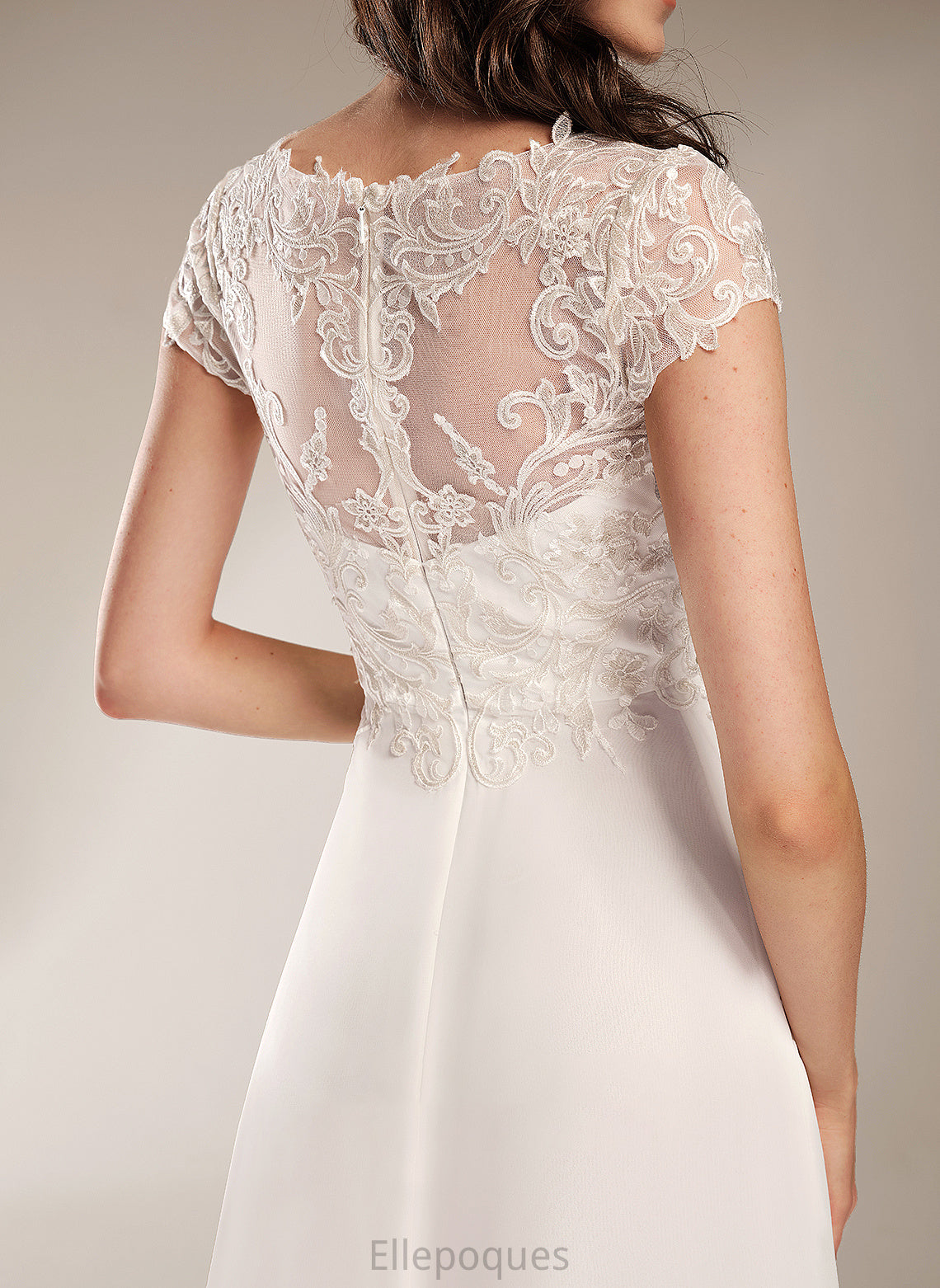 Wedding With Janiyah Wedding Dresses A-Line Dress V-neck Asymmetrical Lace