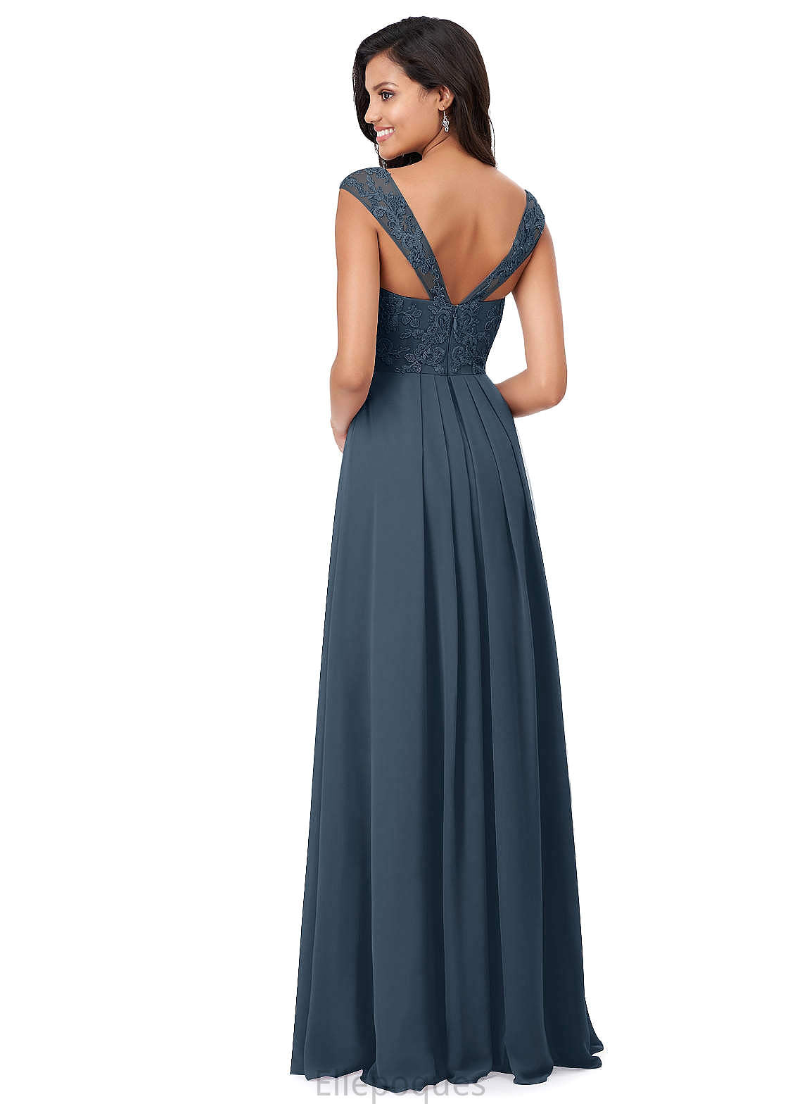 Aubrey Floor Length Natural Waist Straps Trumpet/Mermaid Sleeveless Bridesmaid Dresses