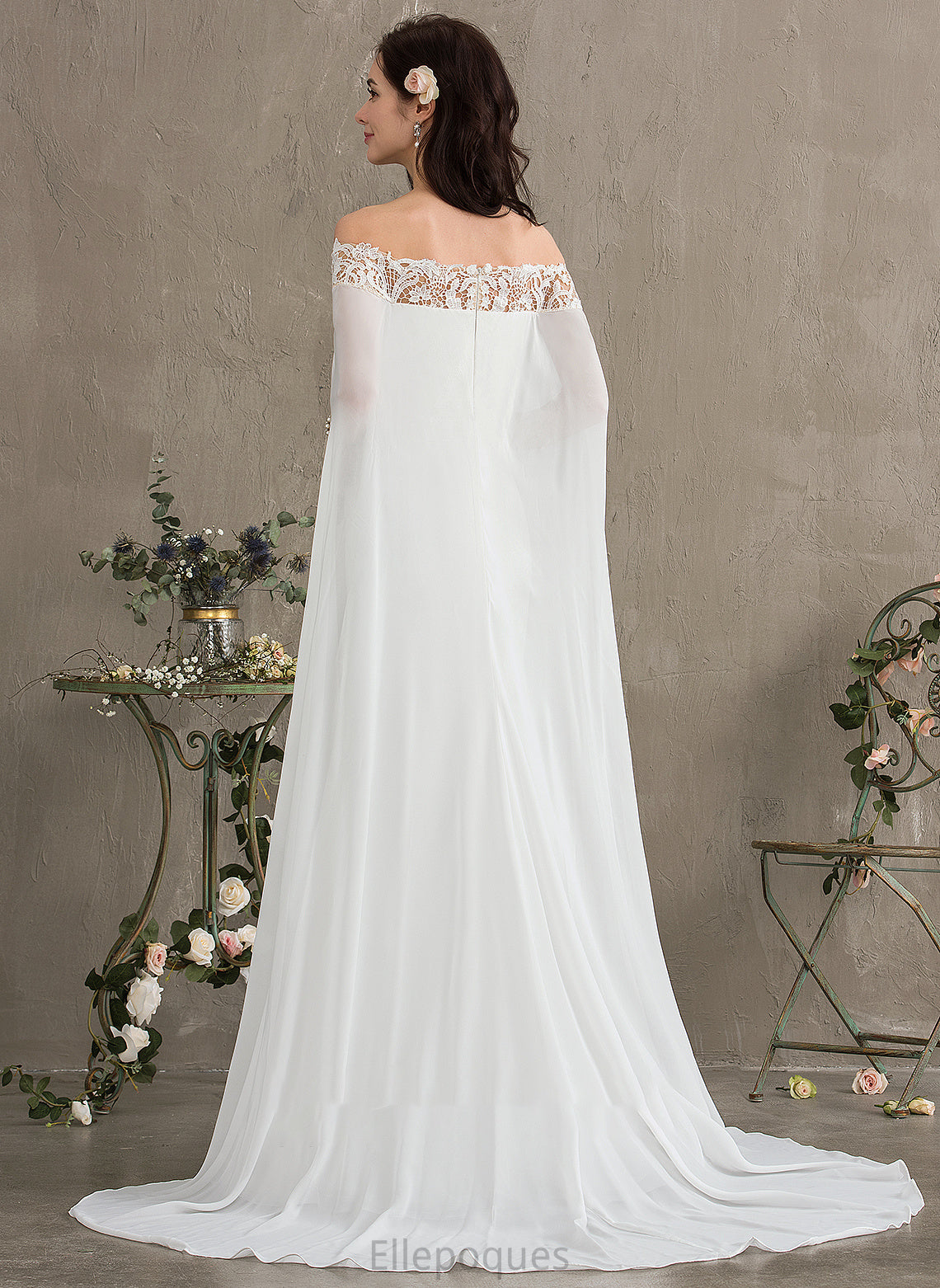 Wedding Court Marina Dress Wedding Dresses Train Chiffon Sheath/Column