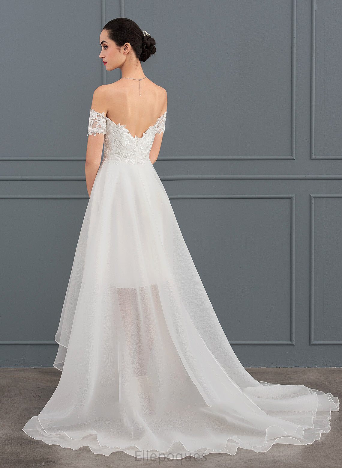 Wedding Asymmetrical Wedding Dresses Sequins With Dress Organza A-Line Callie