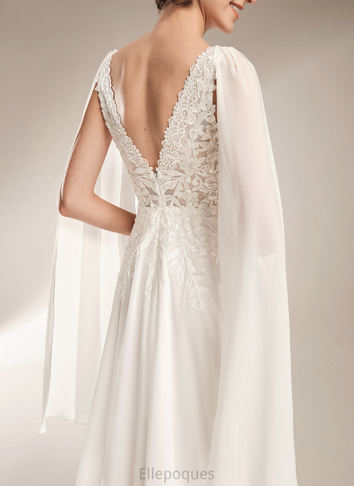 Train V-neck Wedding Dress A-Line Wedding Dresses Madisyn Court Sequins With