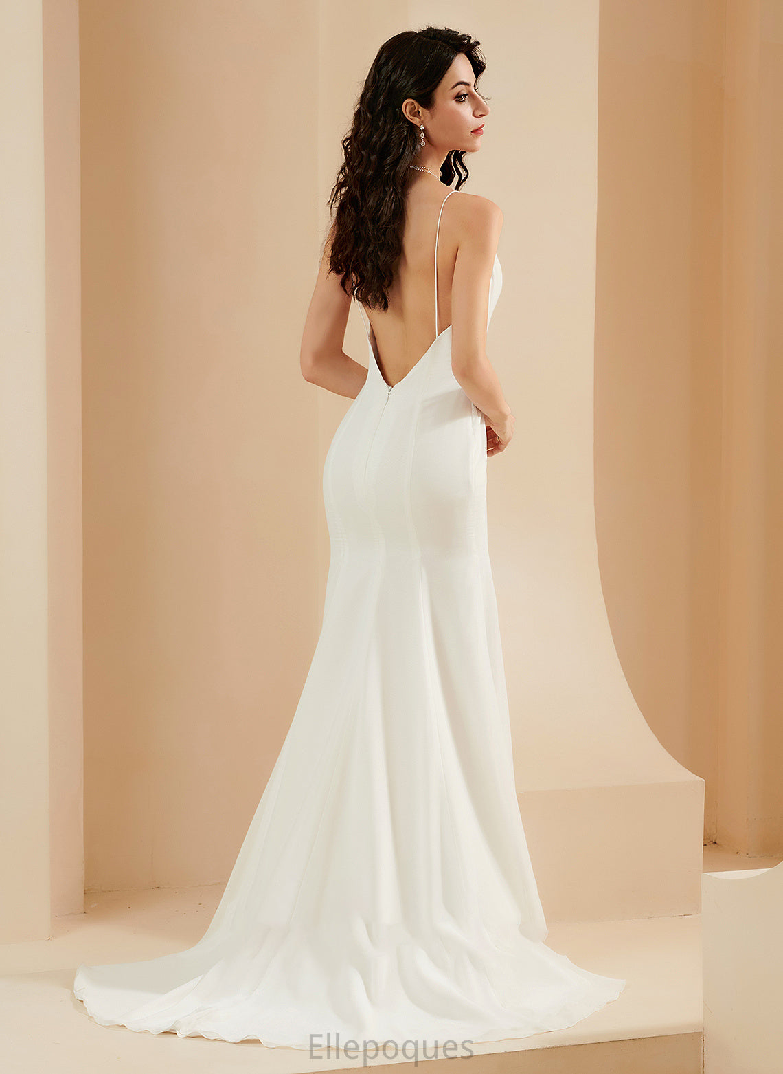 V-neck Dress Trumpet/Mermaid Court Wedding Dresses Felicity Train Wedding