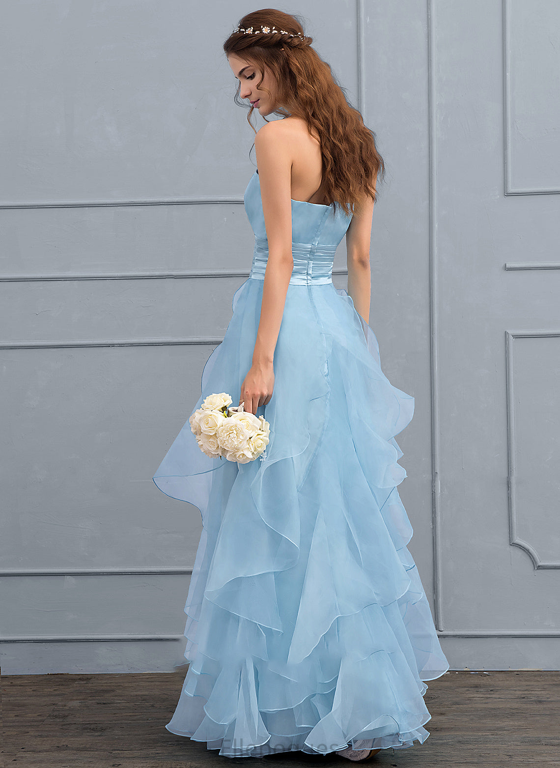 Dress Organza Sweetheart A-Line Ruffles Wedding Dresses Kennedi Wedding Floor-Length With Cascading