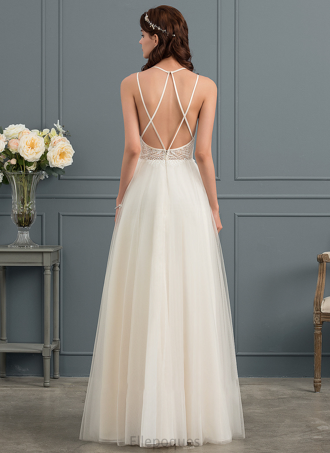 Tulle Wedding Dress Sweetheart Wedding Dresses A-Line Floor-Length Charlie