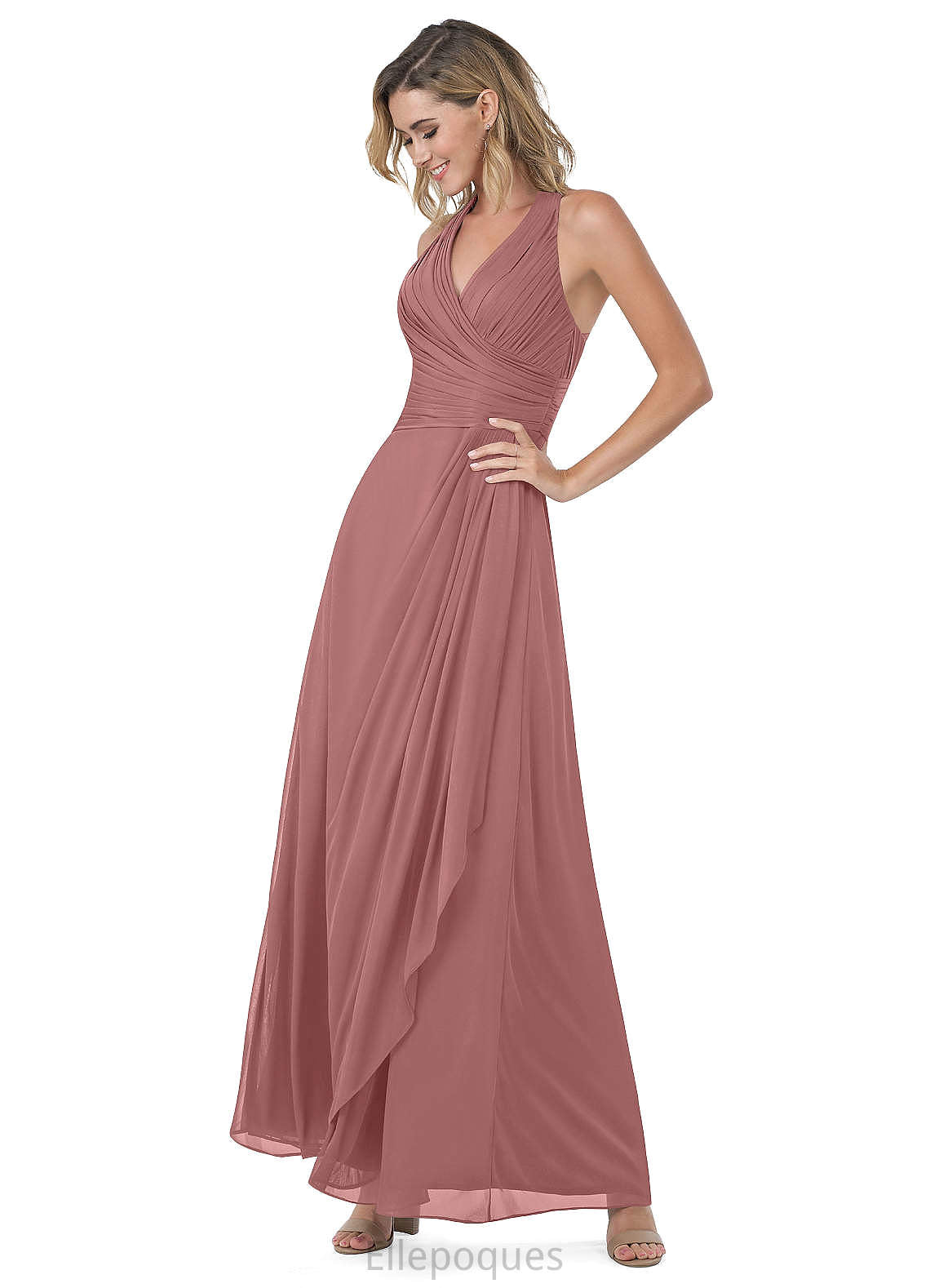 Patsy Sleeveless Floor Length Trumpet/Mermaid Natural Waist Scoop Bridesmaid Dresses