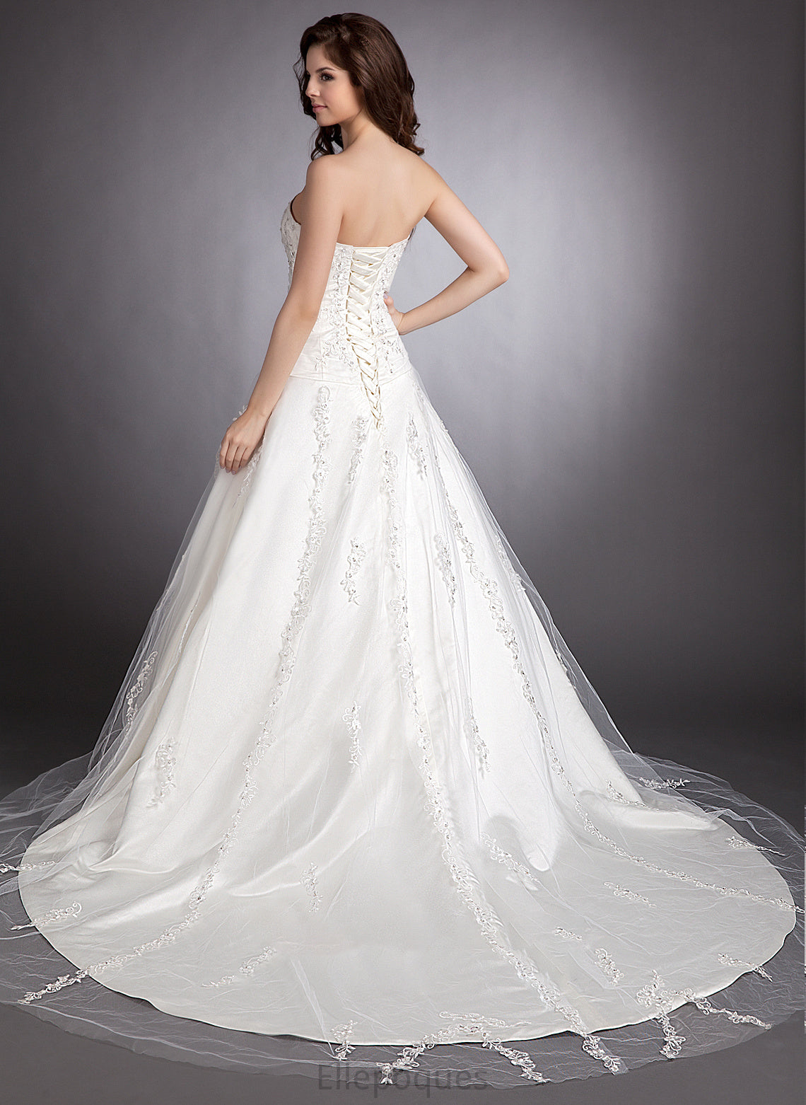 Wedding Chapel Dress Sweetheart Alyssa Satin Beading With Wedding Dresses Train Ball-Gown/Princess Lace