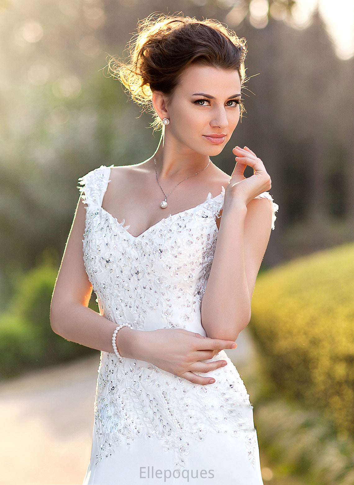 Dress Lace Lexi Court Beading A-Line Train With V-neck Sequins Chiffon Wedding Wedding Dresses