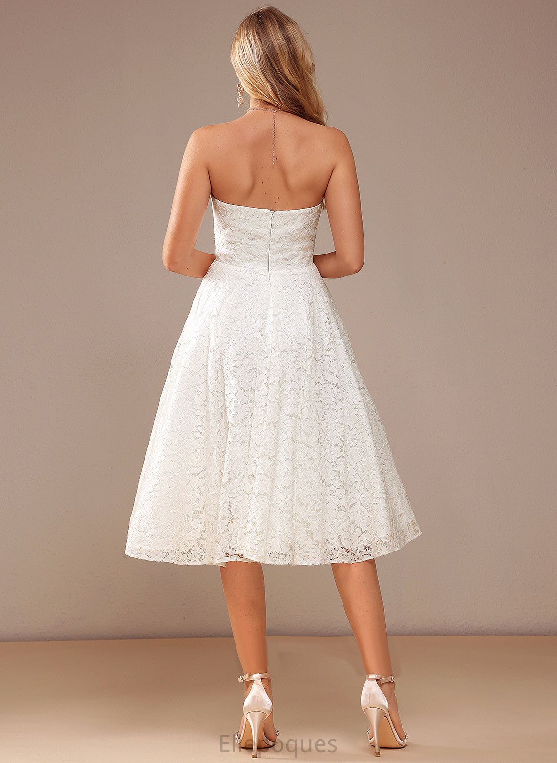 Knee-Length Jazmine Wedding A-Line Sweetheart Lace Wedding Dresses Dress