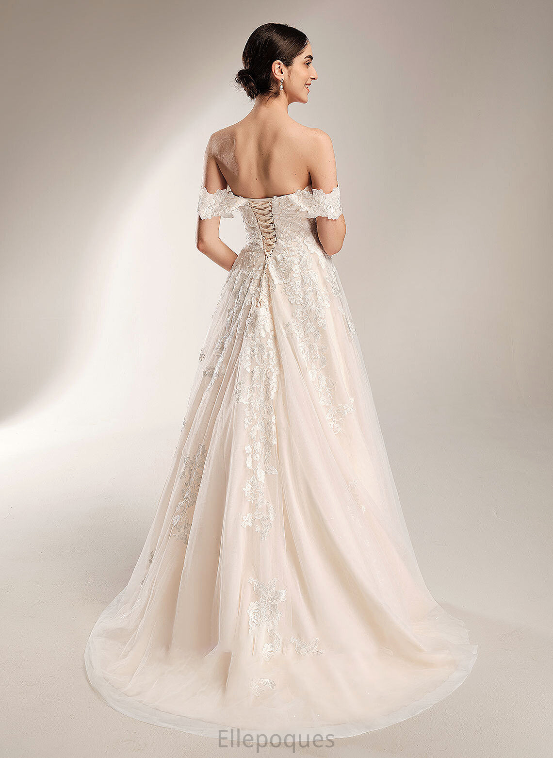 Train Off-the-Shoulder Ball-Gown/Princess Wedding Dresses Dress Georgia Chapel Wedding