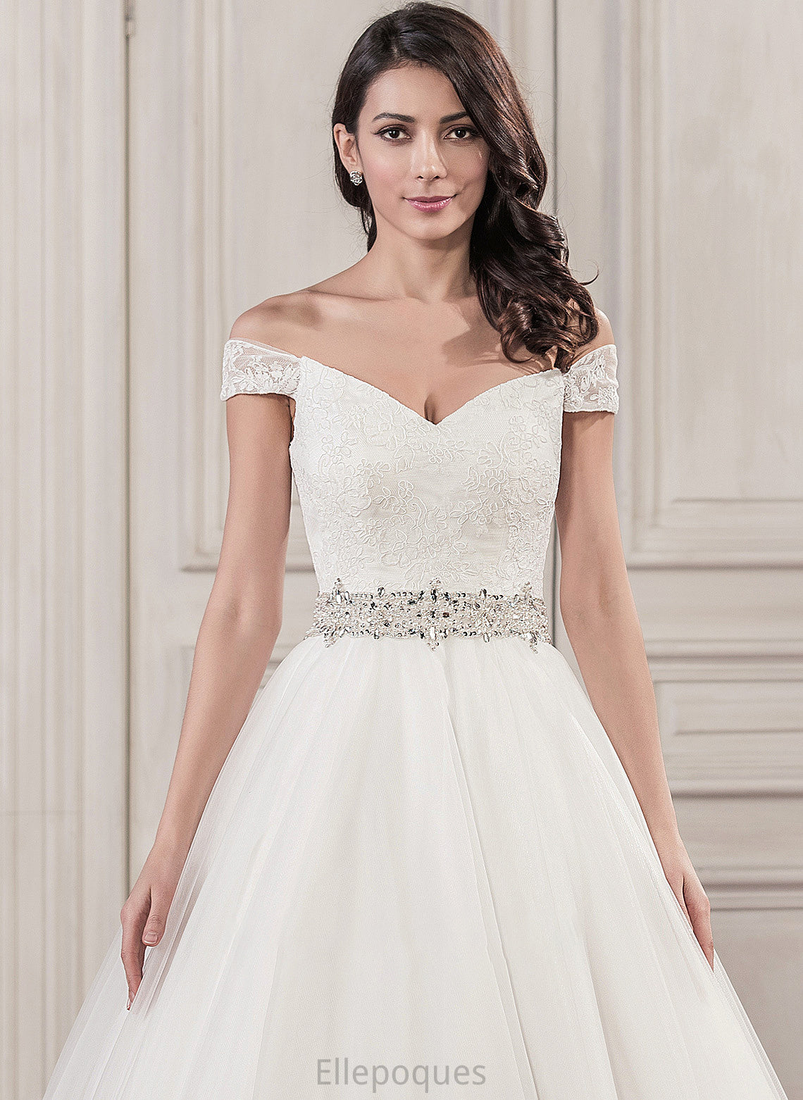 Dress Cathedral Erica Wedding Dresses Ball-Gown/Princess Train Wedding Tulle With Beading Sequins