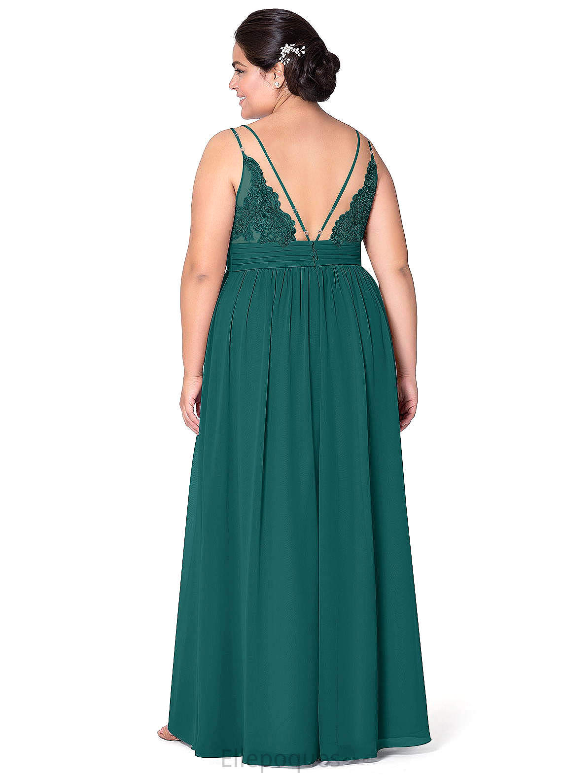 Elisa Scoop Floor Length Natural Waist Sleeveless Trumpet/Mermaid Bridesmaid Dresses