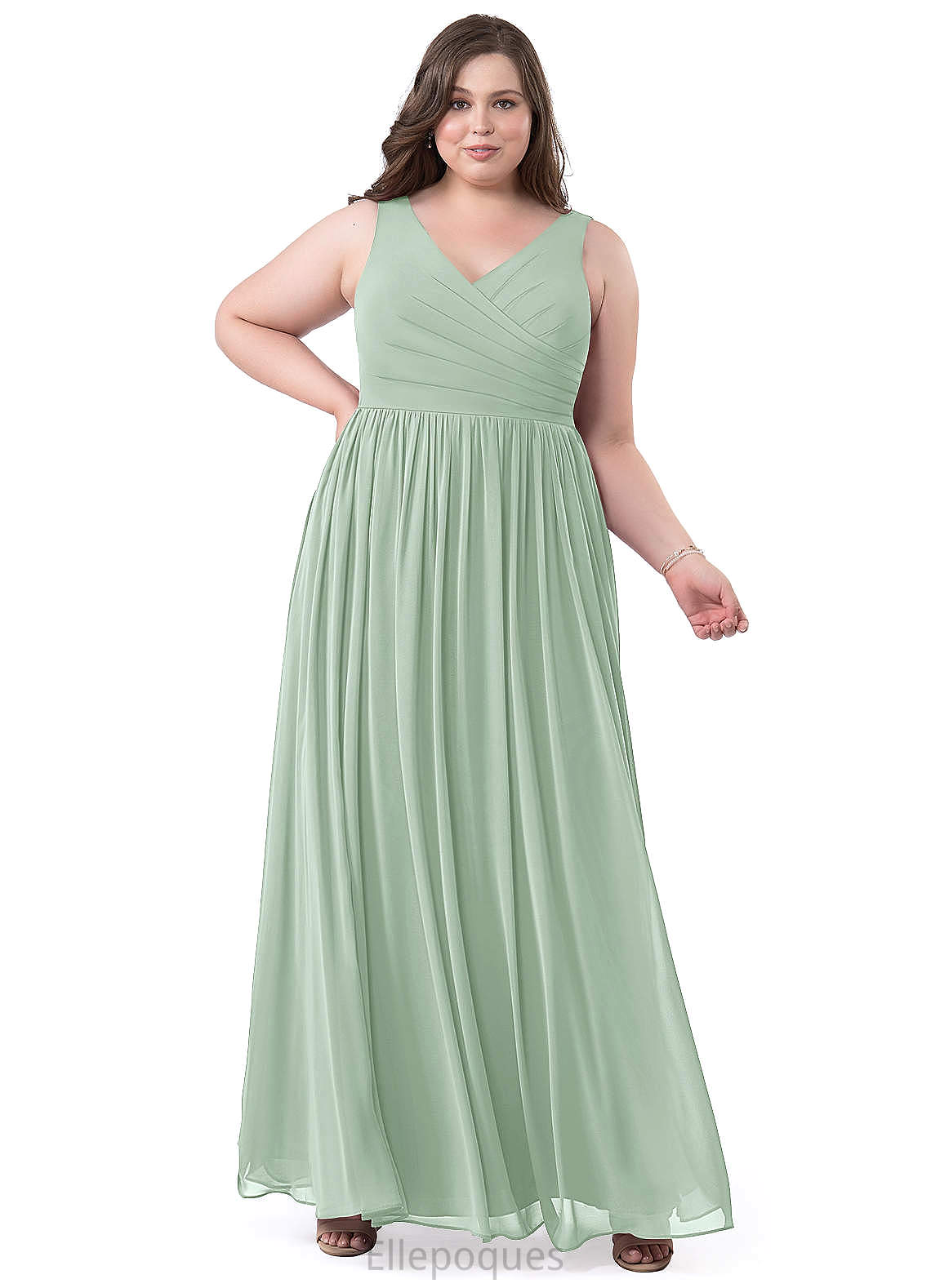 Pam Sleeveless One Shoulder Natural Waist Spandex Floor Length Trumpet/Mermaid Bridesmaid Dresses