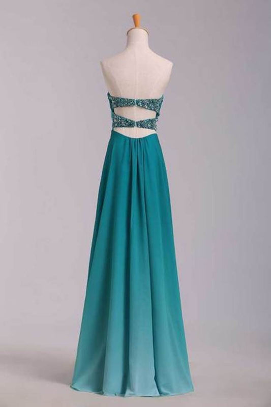 2024 Prom Dresses A Line Sweetheart Floor Length Cross Back Colorful